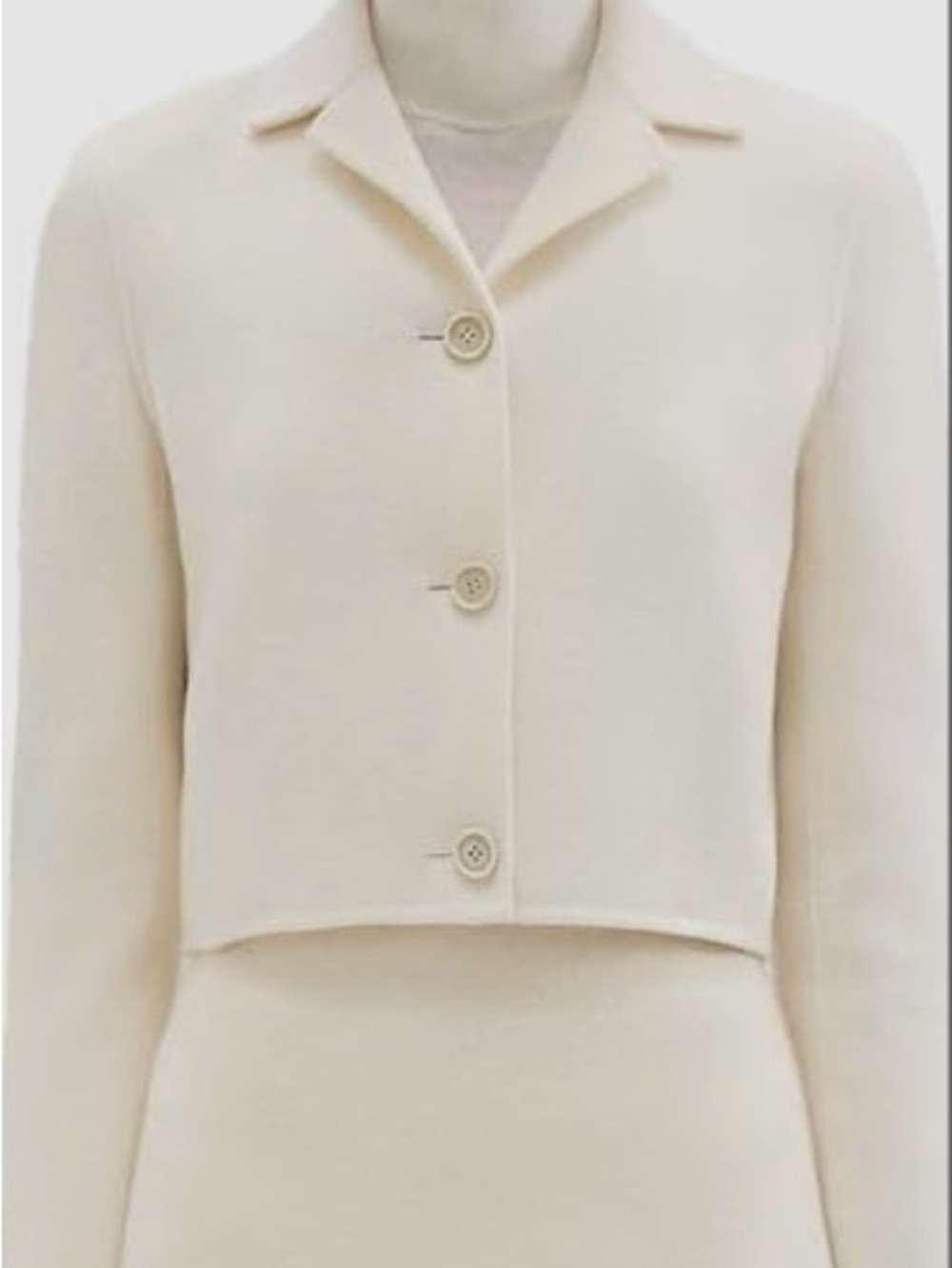 Theory wool ecru crop jacket